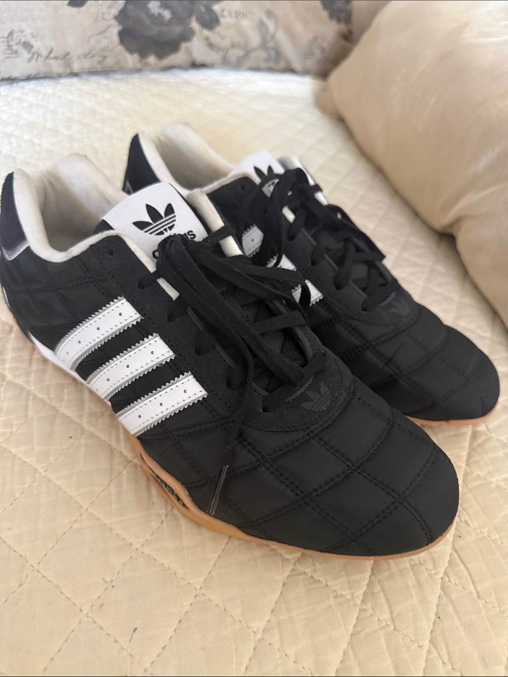 adidas Black and White Men’s Indoor Soccer Sneakers